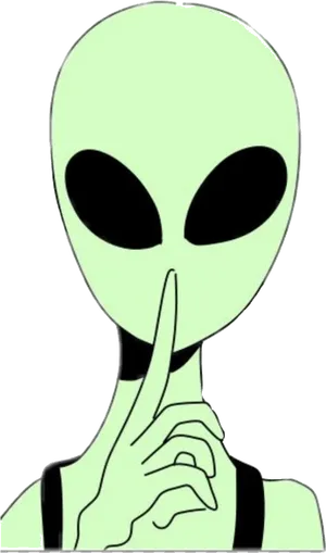 Silent Alien Gesture PNG image