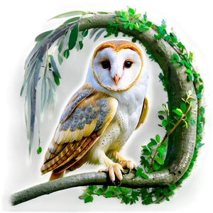 Silent Barn Owl PNG 06252024