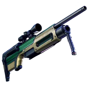 Silent Sniper Rifle With Suppressor Png Wpy PNG image