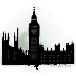 Silhouette Big Ben PNG 32