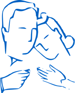 Silhouette Couple Embrace