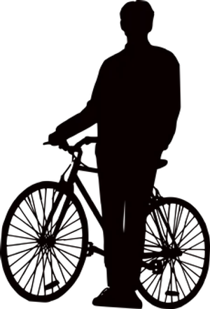 Silhouette Cyclistat Dusk