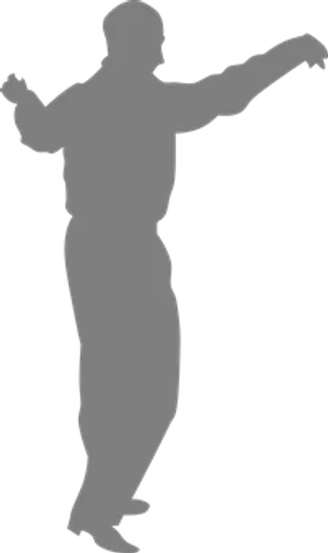 Silhouette Dancer Pose PNG