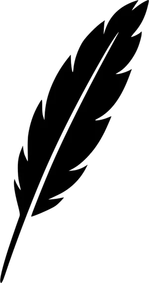 Silhouette Feather Pen Icon PNG image