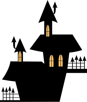 Silhouette Haunted House Graphic