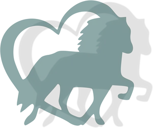 Silhouette Horse Heart Graphic PNG image