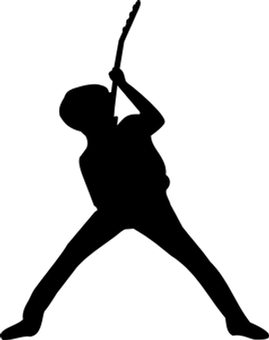 Silhouette Man Standing Alone