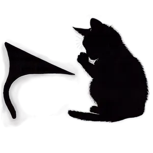 Silhouette Of A Crying Cat Png 37 PNG image