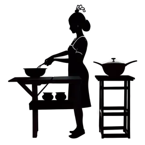 Silhouette Of A Person Cooking PNG 17 PNG