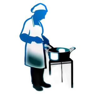 Silhouette Of A Person Cooking PNG 62