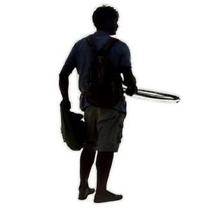Silhouette Of A Person Fishing PNG Bpo PNG
