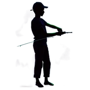 Silhouette Of A Person Fishing Png Dxb PNG image