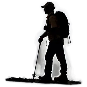 Silhouette Of A Person Hiking PNG 88 PNG