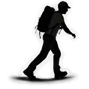 Silhouette Of A Person Hiking PNG Ghw40 PNG