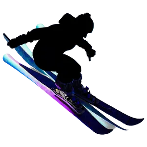 Silhouette Of A Person Skiing PNG 69 PNG