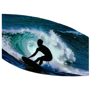 Silhouette Of A Person Surfing Png 05252024 PNG image