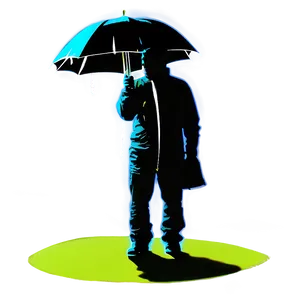 Silhouette Of A Person With Umbrella PNG 79 PNG