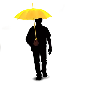Silhouette Of A Person With Umbrella PNG Kiq63 PNG