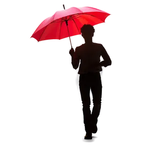 Silhouette Of A Person With Umbrella Png Ocb2 PNG image