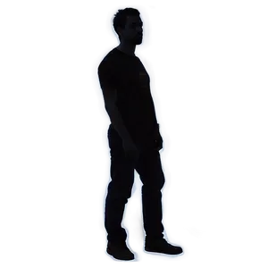 Silhouette Of A Sad Person PNG 75