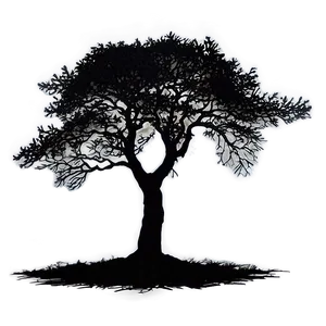 "silhouette Of A Tree At Dusk PNG" Kps76