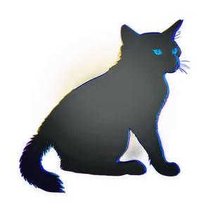 Silhouette Of Grey Cat PNG 06252024 PNG
