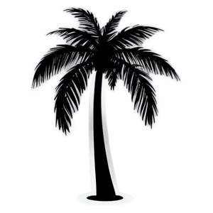 Silhouette Palm Tree Emoji Png 06272024 PNG image