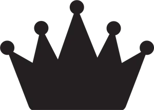 Silhouette Princess Crown Graphic PNG image