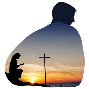 Silhouette Sad Person At Sunset PNG Kfg PNG