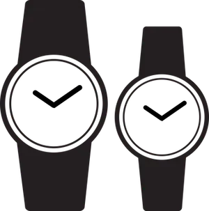 Silhouette Smartwatches Vector PNG image