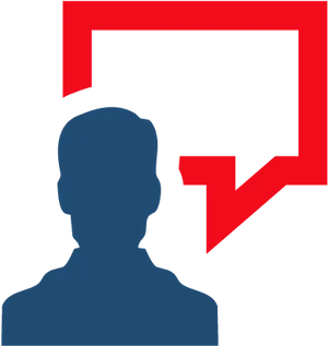 Silhouette Speech Bubble Concept PNG image