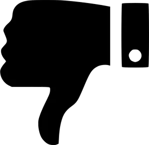 Silhouette Thumbs Down Gesture