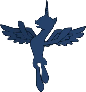 Silhouette Unicorn Pegasus M L P Base PNG image