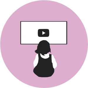 Silhouette Viewer Youtube Icon PNG image
