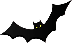Silhouetted Bat Against Dark Background