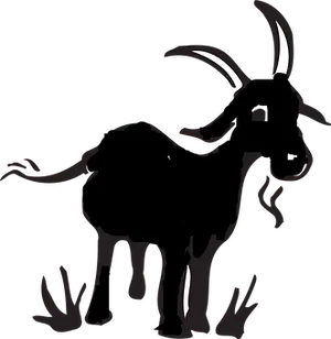 Silhouetted Goat Profile PNG image