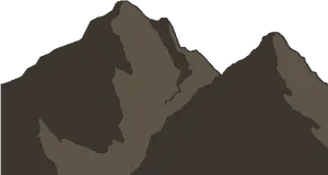 Silhouetted Mountain Peaks Vector