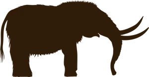 Silhouetted Woolly Mammoth Graphic