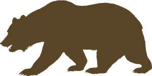 Silhouetteof Bear Walking