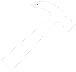 Silhouetteof Classic Hammer PNG image