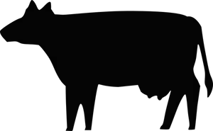 Silhouetteof Cow PNG image