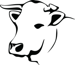 Silhouetteof Cow Graphic PNG image