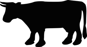 Silhouetteof Cow PNG image