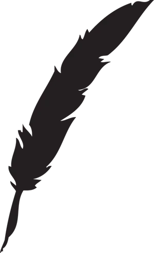 Silhouetteof Feather Pen PNG image