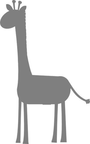 Silhouetteof Giraffe Standing