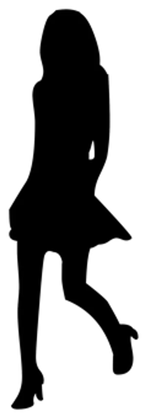 Silhouetteof Girl Side View