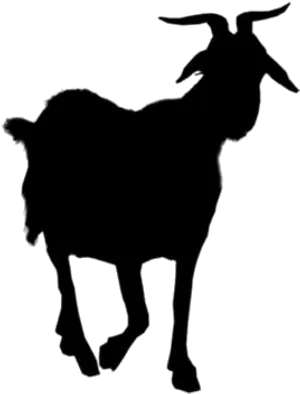 Silhouetteof Goat Standing PNG image