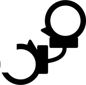 Silhouetteof Handcuffs PNG