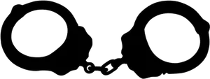 Silhouetteof Handcuffs PNG