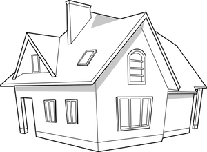 Silhouetteof House Vector